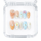 Beach Shell — press-on nails faits main Mimi