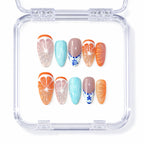 Orange — press-on nails faits main Mimi
