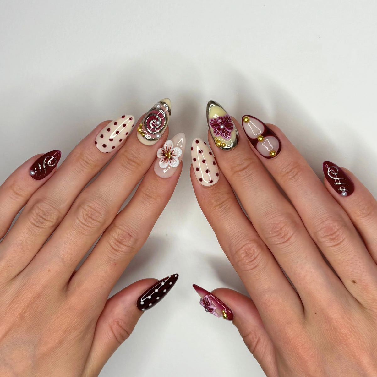 Orchid — press-on nails faits main Mimi